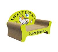 BLWOTMOR Griffoir pour Chat Tapis Couchage Chat Pouf Grattoir Plateau Griffer Cartonné Stable Lieu de Détente Multifonction Adapté à Repos de Chats D'Intérieur, Vert