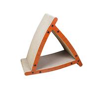 BLWOTMOR Griffoir pour Chat Triangle Grattoir pour Griffade Support de Jeu pour Chat Adulte Triangle Ajouré en Carton Ondulé Rigide Parfait pour