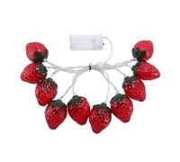 BLWOTMOR Guirlande Fraise LED Décoration Lumineuse Lampe Veilleuse Éclairage Fruit PP Ambiance Adaptée Chambre Enfant Mariage Jardin