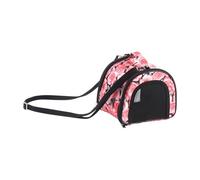 BLWOTMOR Hamster Carrier Bag Sac de Transport pour Petits Animaux Cage Portable Respirante Fermeture Éclair Coton Perle Adapté à des, Fleur Rose