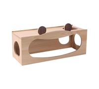 BLWOTMOR Hamster Maison Tunnel Abri Refuge Jouet Crabe en MDF Dispose de Quatre Trous Idéale pour Exploration Dormir Jouer Décoration Cage pour Souris, L