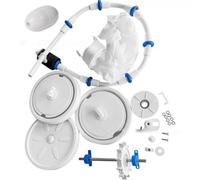 BLWOTMOR Industrial Kit de Réparation Aspirateur Piscine Kit Complet Révision Pièces Roues Pneus Roulements Essieux Sac Tuyau Transmission PVC Récupère