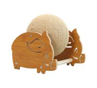 BLWOTMOR Jouet Griffoir pour Chat Balle de Sisal Interactif Structure en Bois Solide Aide au Développement Ludique Adapté à la Décoration Intérieure