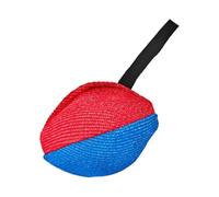 BLWOTMOR Jouet pour Chien Balle de Traction Solide avec Tissu Poignée Sécurisée Idéal pour La Mastication Jeux de Lancer Formation et Développement Ada, Bleu Rouge