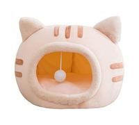 BLWOTMOR Maison pour Chat Couchage Respirant Chaud Coussin Lavable Douillet Synthétique Lit Chiens Accueil Protection Chaleur pour Petits Moyens Grand, Rose S