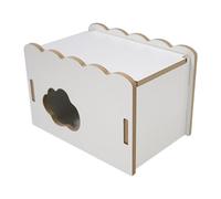 BLWOTMOR Maison pour Hamster en Bois Labyrinthe Cachette Refuge Habitat Accessoire Robuste Espace de Jeu Sommeil pour Hamster Nain Adaptée pour Cage Repos, 14.5x10.5x10.5cm