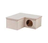 BLWOTMOR Maison pour Hamster Multi Chambre Tunnel Cachette Labyrinthe Hideaway Bois Accessoire Assemblage Pratique pour Hamsters Gerbilles Souris Rats Animaux, Trois Pièces