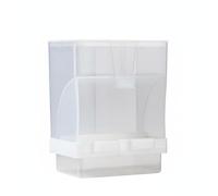 BLWOTMOR Mangeoire pour Oiseaux Distributeur Automatique Alimentateur Cage Grande Capacité Balles Antifuite en Plastique Adaptée aux Cages Extérieures Soins, 440G, Carte Simple Basse