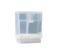 BLWOTMOR Mangeoire pour Oiseaux Distributeur Automatique Alimentateur Cage Grande Capacité Balles Antifuite en Plastique Adaptée aux Cages Extérieures Soins, 440G, Double Carte Basse
