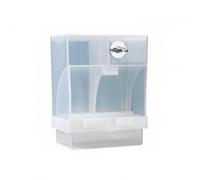 BLWOTMOR Mangeoire pour Oiseaux Distributeur Automatique Alimentateur Cage Grande Capacité Balles Antifuite en Plastique Adaptée aux Cages Extérieures Soins, 440G, Double Vis Basse