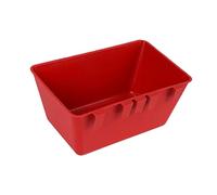 BLWOTMOR Mangeoire Suspendue pour Clôtures, Mangeoire pour Canards et Poules, Mangeoire pour Animaux de Ferme, Seau d'eau, Utilisation Polyvalente avec Pin, Rouge