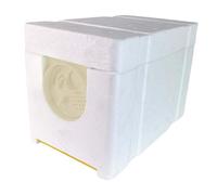 BLWOTMOR Nichoir à Abeilles Portable pour Reines et Couvain, Mini-nucléi en Mousse PP, Entrée Rotative, Idéal pour Les Sentiers de Randonnée et Les Jardins Pri, Blanc