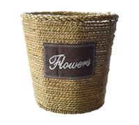 BLWOTMOR Panier à Fleurs Tressé D'intérieur Rustique, Pot de Fleurs Multifonctionnel, Organisateur, Intérieur Imperméable, Facile à Nettoyer, Convient pour, Cône Inversé