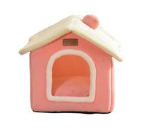 BLWOTMOR Panier pour Chat Semi-fermé, Lit Moelleux Rembourré, pour Chats et Chiens D'intérieur, Idéal pour Dormir et Se Reposer, Décoration in, Rose