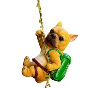BLWOTMOR Pendentif Animal de Jardin, Statuette Décorative Compacte En Résine, Sculpture, Centre de Table, Figurine D'extérieur, œuvre D'art de, Chien