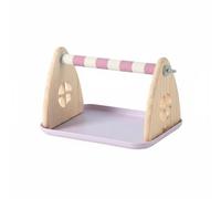 BLWOTMOR Perchoir Dresseur de Perroquet 'Entraînement Support pour Oiseau Nettoyage Simple Surface Rugueuse Bois Convient pour Cockatiel Compagnie Intérieur, M, Fenêtre