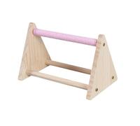BLWOTMOR Perchoir pour Perroquet en Bois Support Solide et Confortable Accessoire de Cage Multifonction Jouet d'usure des Griffes et D'Exercices Adapté Aux Ois, Rose