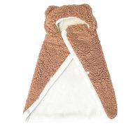 BLWOTMOR Pet Cape Blanket Hiver Chien Cape Couverture en Polyester Doux avec Capuche Ours Confortable Adaptée à Animaux de Compagnie Sommeil Intérieur Cadeau, Coffee M