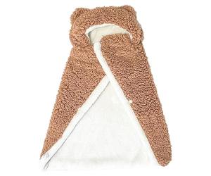BLWOTMOR Pet Cape Blanket Hiver Chien Cape Couverture en Polyester Doux avec Capuche Ours Confortable Adaptée à Animaux de Compagnie Sommeil Intérieur Cadeau, Coffee M