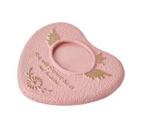BLWOTMOR Pierre Tombale Animale Pierre Cœur Pierre de Cimetière Souvenir Ciment avec Emplacement Photo Conçue pour Mémoire d'animaux Disparus Adaptée, Rose