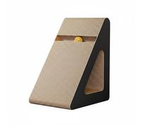 BLWOTMOR Planche à Griffer pour Chat Accessoire Triangulaire Maison Cachée à Griffer Structure Interactive en Carton Convient aux Chats de Salon et Détente, Moyen, Triangle Évidé Épissé