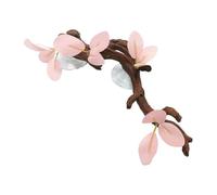 BLWOTMOR Plante d'angle Décorative pour Reptiles, en Résine, avec Branches et Feuilles Ornementales, pour Aquariums et Terrariums D'intérieur, Feuilles Roses