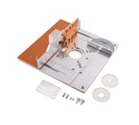 BLWOTMOR Plateau Fraiseuse Bois Plaque Insert Guide Gabarit en Alliage d'Aluminium avec Ouverture Centrale et de Réglage pour, style to 1