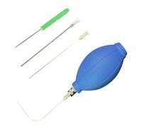 BLWOTMOR Pompe Décorative Œuf Outil Souffleur à Percement Ensemble d'Accessoires Réutilisables Fonction Percer Nettoyer pour Artisanat Maison Peinture d'Œufs Fête de Pâques, Blue