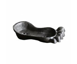 BLWOTMOR Porte-savon en Fonte Support à Savon Plateau Lavabo Égouttoir à Trous Base Lourde Qui Ne Glisse Vintage Sculpté Adapté, Boîte À Savon En Forme De Pied