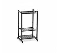 BLWOTMOR Râtelier Industriel Râtelier Outils Jardin Support Rangement Porte-outils Rangement Jardin en Métal avec Étagères Grille Base Perforée et Pieds