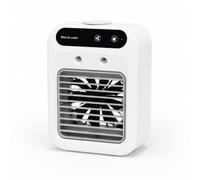 BLWOTMOR Refroidisseur d'Air de Bureau Ventilateur Compact Climatiseur Personnel Rechargeable 1800mah à 2 Vitesses pour Souffle Doux et Fort Adapté au Travail Révision Domestique Studio