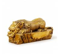 BLWOTMOR Statue Décorative Figurine Sculpturale Ornement Compagnon de Thé en Laiton Coulé Détails Gravés Base Sculptée Convient aux Cérémonies du Thé Étagères Vitrine, 40 Cm