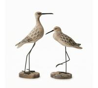 BLWOTMOR Statue Oiseau Décoratif Enfant Chambre Sculpture Oiseau Ornement Oiseau Statuette Oiseau Figurine Oiseau avec Base Texturée et Pattes Fil Métal Style, Jeu D Oiseaux De Mer Rétro