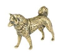 BLWOTMOR Statuette de Chien En Laiton, Figurine Animale, Objet de Décoration de Bureau, Accessoire de Collection Antique, Idéal pour Une étagère, Un B, A