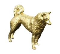 BLWOTMOR Statuette de Chien En Laiton, Figurine Animale, Objet de Décoration de Bureau, Accessoire de Collection Antique, Idéal pour Une étagère, Un B, B