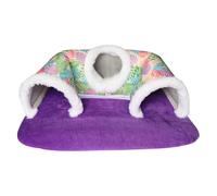 BLWOTMOR Tunnel de Rangement pour Cochons d'Inde, Jouet en Peluche Polyester Lavable avec Fond Amovible, Idéal pour Les Hamsters et Les Cochons d'Inde, Violet
