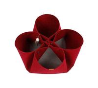 BLWOTMOR Tunnel pour Chats Tunnel et Lit pour Chat Grotte pour Chat Maison Chats Jouet Intégré Balle Plume Feutrine Épaisse Pliable Pratique Utilisable à L'Int, Rouge
