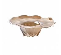 BLWOTMOR Vase à Bord Sinueux Élégant Vase Sculptural Table Épuré Récipient Floral à Finition Brillante pr Coole, Bureau, 1-669h