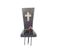 BLWOTMOR Vase Funéraire Solaire avec LED, Cadeau de Condoléances et Pointes.