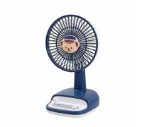 BLWOTMOR Ventilateur de Bureau Portable Mini Silencieux USB C avec Trois Vitesses Réglables et Décor Ludique Brise Ciblée pour Plan de Travail Alimentation, Blue