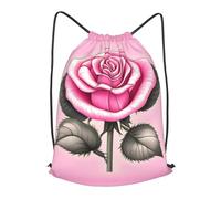BLWSLC Beau sac à dos de sport avec cordon de serrage imprimé roses roses sac à dos de voyage adapté pour la gym et les voyages
