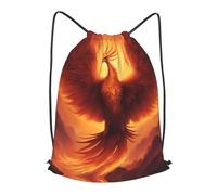 BLWSLC Beau sac à dos de sport imprimé Phoenix avec cordon de serrage, sac à dos de fitness, sac à dos de voyage, adapté pour la, noir, Medium