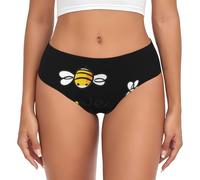 BLWSLC Bee Love Honey Slip taille basse pour femme | Sous-vêtements basiques toutes saisons, tailles XS à 4XL, Noir , XS