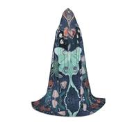BLWSLC Belle cape à capuche motif papillon de nuit pour adolescent pour cosplay, déguisement et fête de vacances