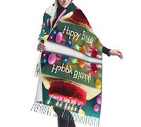 BLWSLC Belle écharpe à franges à motifs, châle d'hiver chaud, le style femme peut être associé à des manteaux, des pulls ou des costumes