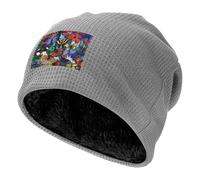 BLWSLC Bonnet de sport de plein air noir dessiné à la main avec motif papillon pour l'hiver, convient pour les voyages, la randonnée et les sports de plein air, gris clair, Taille unique
