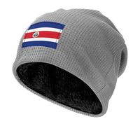 BLWSLC Bonnet noir pour sports de plein air - Motif drapeau du Costa Rica - Pour voyage, randonnée et sports de plein air, gris clair, Taille unique