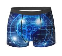 BLWSLC Boxer élastique à motif cerveau artificiel, convient à la plupart des hommes, Noir , XXL