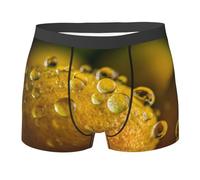 BLWSLC Boxer imprimé gouttes d'eau, doux, élastique, respirant, séchage rapide et évacuation de l'humidité, Noir , M