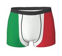 BLWSLC Caleçon boxeur imprimé drapeau italie pour homme, legging stretch, noir, Large